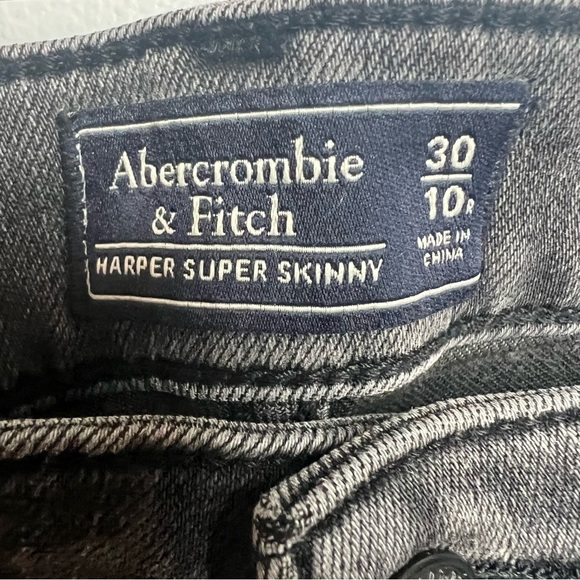 Abercrombie & Fitch Harper Super Skinny Jeans Dark Wash Sz 30 Dark Wash Stretchy - Picture 3 of 7